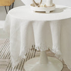Cotton tablecloth,White tablecloth,Rectangle tablecloth,Square tablecloth,Housewarming gift,Dining tablecloth